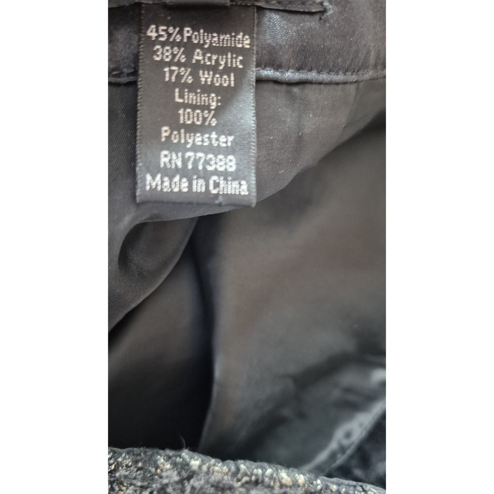J Crew Black Gold Metallic Textured Pencil Skirt Womens Size 2 Wool Blend Zip - Picture 3 of 9